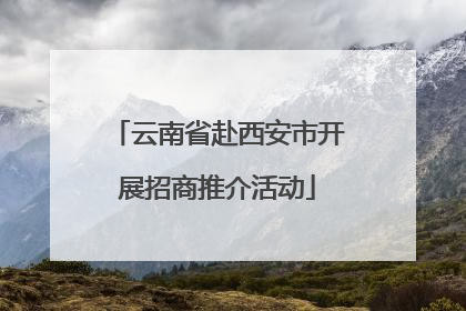 云南省赴西安市开展招商推介活动