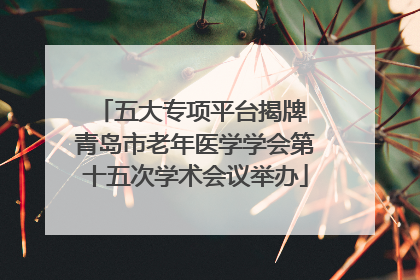 五大专项平台揭牌 青岛市老年医学学会第十五次学术会议举办