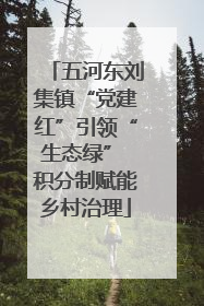 五河东刘集镇“党建红”引领“生态绿” 积分制赋能乡村治理