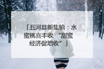 五河县新集镇：水蜜桃喜丰收 “甜蜜经济促增收”