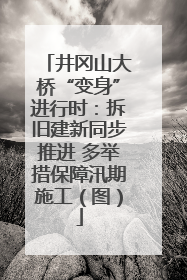 井冈山大桥“变身”进行时：拆旧建新同步推进 多举措保障汛期施工（图）