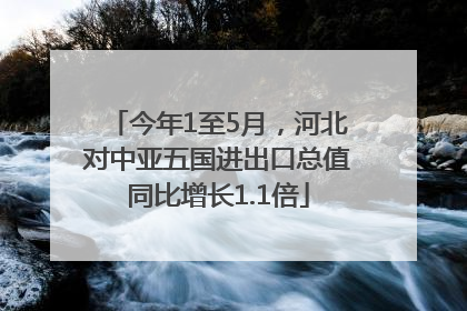 今年1至5月，河北对中亚五国进出口总值同比增长1.1倍