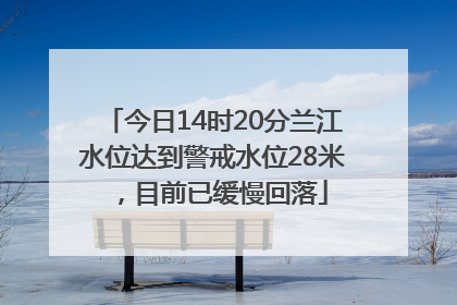 今日14时20分兰江水位达到警戒水位28米，目前已缓慢回落