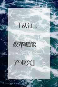 从江：改革赋能产业兴