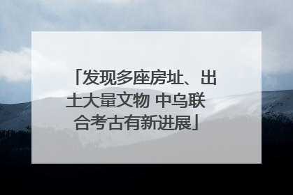 发现多座房址、出土大量文物 中乌联合考古有新进展