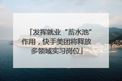 发挥就业“蓄水池”作用，快手美团将释放多领域实习岗位