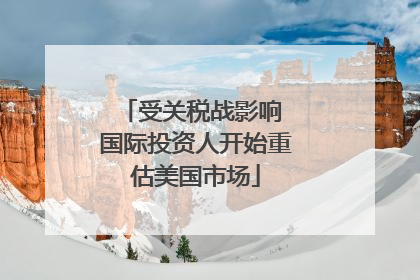 受关税战影响 国际投资人开始重估美国市场