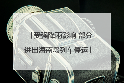 受强降雨影响 部分进出海南岛列车停运