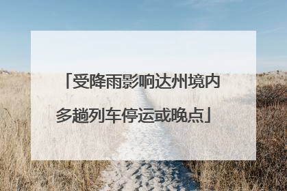 受降雨影响达州境内多趟列车停运或晚点