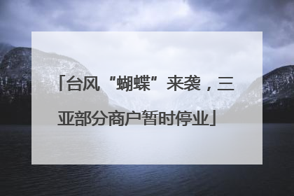 台风“蝴蝶”来袭，三亚部分商户暂时停业