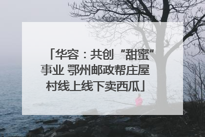 华容：共创“甜蜜”事业 鄂州邮政帮庄屋村线上线下卖西瓜