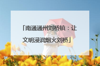 南通通州刘桥镇：让文明浸润烟火刘桥