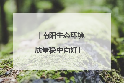 南阳生态环境质量稳中向好