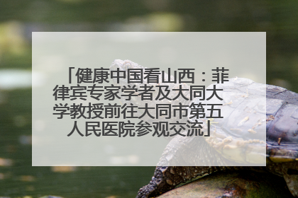 健康中国看山西：菲律宾专家学者及大同大学教授前往大同市第五人民医院参观交流