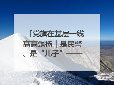 党旗在基层一线高高飘扬｜是民警、是“儿子”——申飞飞在太行山中的一线坚守