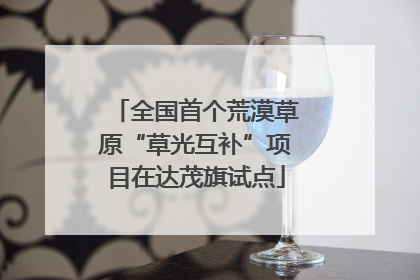全国首个荒漠草原“草光互补”项目在达茂旗试点