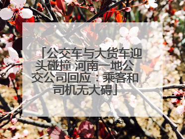 公交车与大货车迎头碰撞 河南一地公交公司回应：乘客和司机无大碍