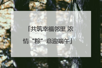 共筑幸福邻里 浓情“粽”意迎端午