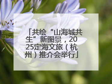 共绘“山海城共生”新图景，2025定海文旅（杭州）推介会举行