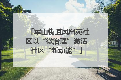 军山街道凤凰苑社区以“微治理”激活社区“新动能”