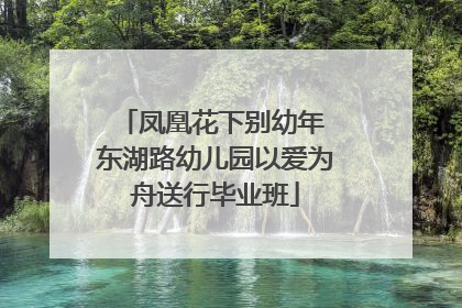 凤凰花下别幼年 东湖路幼儿园以爱为舟送行毕业班