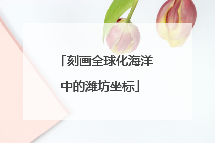 刻画全球化海洋中的潍坊坐标