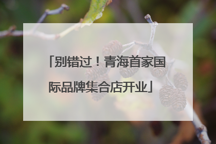 别错过！青海首家国际品牌集合店开业