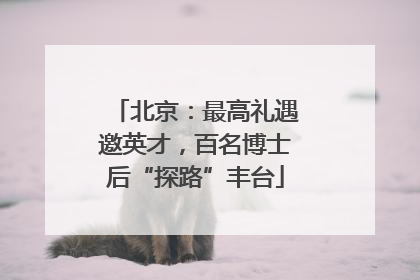 北京：最高礼遇邀英才，百名博士后“探路”丰台