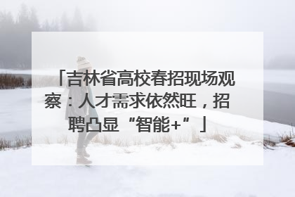 吉林省高校春招现场观察：人才需求依然旺，招聘凸显“智能+”