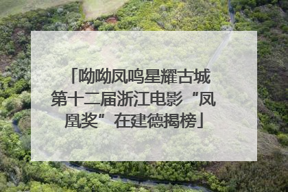 呦呦凤鸣星耀古城 第十二届浙江电影“凤凰奖”在建德揭榜