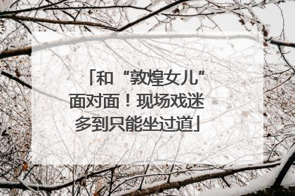 和“敦煌女儿”面对面！现场戏迷多到只能坐过道