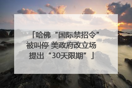 哈佛“国际禁招令”被叫停 美政府改立场提出“30天限期”