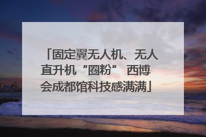 固定翼无人机、无人直升机“圈粉” 西博会成都馆科技感满满