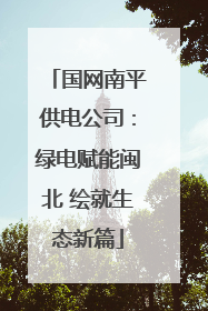 国网南平供电公司：绿电赋能闽北 绘就生态新篇