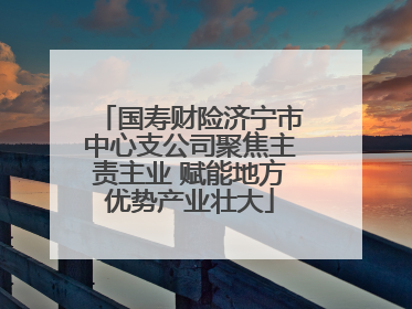 国寿财险济宁市中心支公司聚焦主责主业 赋能地方优势产业壮大