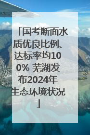 国考断面水质优良比例、达标率均100% 芜湖发布2024年生态环境状况