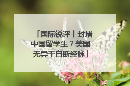 国际锐评丨封堵中国留学生？美国无异于自断经脉