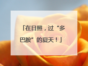 在日照，过“多巴胺”的夏天！