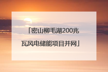 密山柳毛湖200兆瓦风电储能项目并网