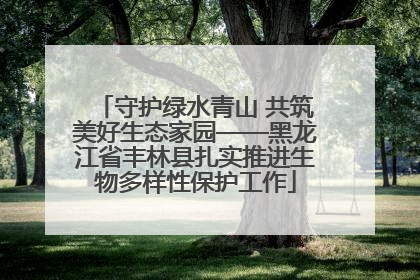 守护绿水青山 共筑美好生态家园——黑龙江省丰林县扎实推进生物多样性保护工作