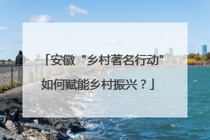 安徽“乡村著名行动”如何赋能乡村振兴？