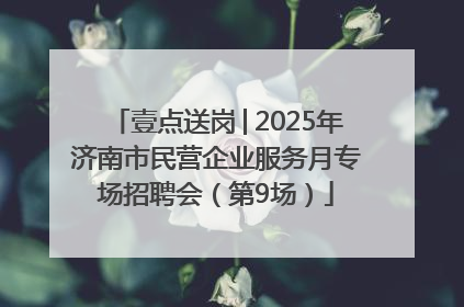 壹点送岗│2025年济南市民营企业服务月专场招聘会（第9场）