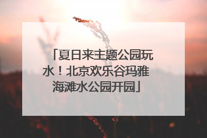 夏日来主题公园玩水！北京欢乐谷玛雅海滩水公园开园