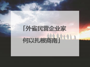 外省民营企业家何以扎根商南