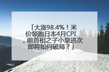 大涨98.4%！米价领跑日本4月CPI，前首相之子小泉进次郎将如何破局？