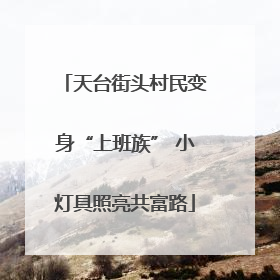天台街头村民变身“上班族” 小灯具照亮共富路