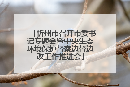 忻州市召开市委书记专题会暨中央生态环境保护督察边督边改工作推进会