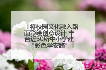 将校园文化融入路面彩绘创意设计 丰台近30所中小学建“彩色学安路”