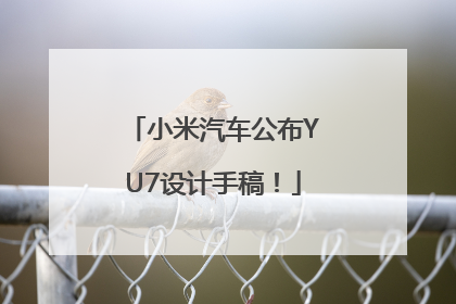 小米汽车公布YU7设计手稿！