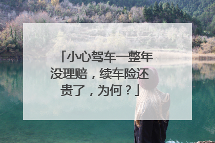 小心驾车一整年没理赔，续车险还贵了，为何？